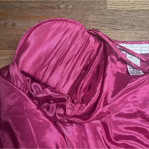 Vintage Niteline Sequin Blazer Silk Jacket Pink Party Evening 90s Womens Medium - Picture 14 of 16